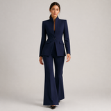 INNA fato feminino azul — vista frontal de corpo inteiro