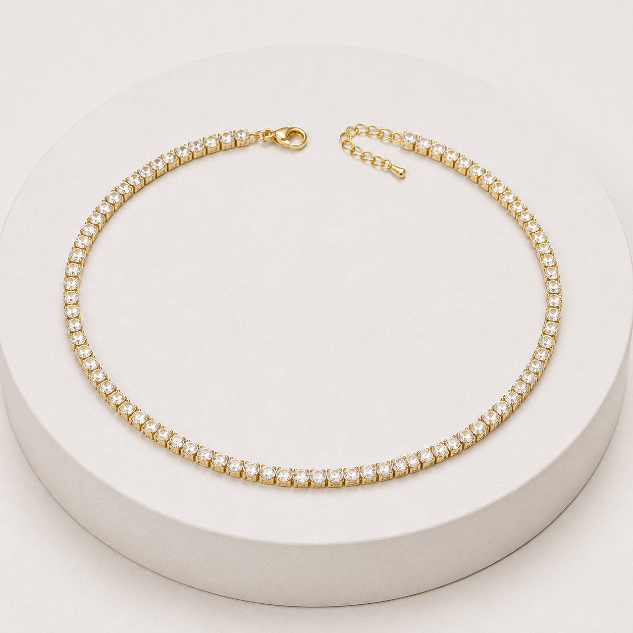 REVIERE colar dourado — vista completa