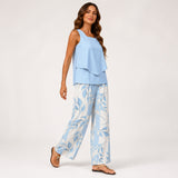 ALDA azul floral — vista lateral