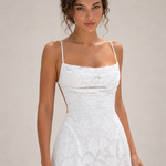 FRANCISA vestido branco em renda — detalhe do corpete