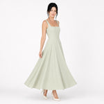 SCARLETT vestido sálvia vista lateral