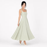 SCARLETT vestido sálvia vista lateral