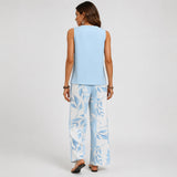 ALDA azul floral — vista traseira