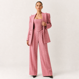 DOLCE conjunto de três peças rosa — vista frontal