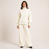 EVELINE conjunto de malha branco — vista frontal