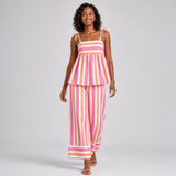 MORIAH conjunto rosa às riscas — vista em movimento