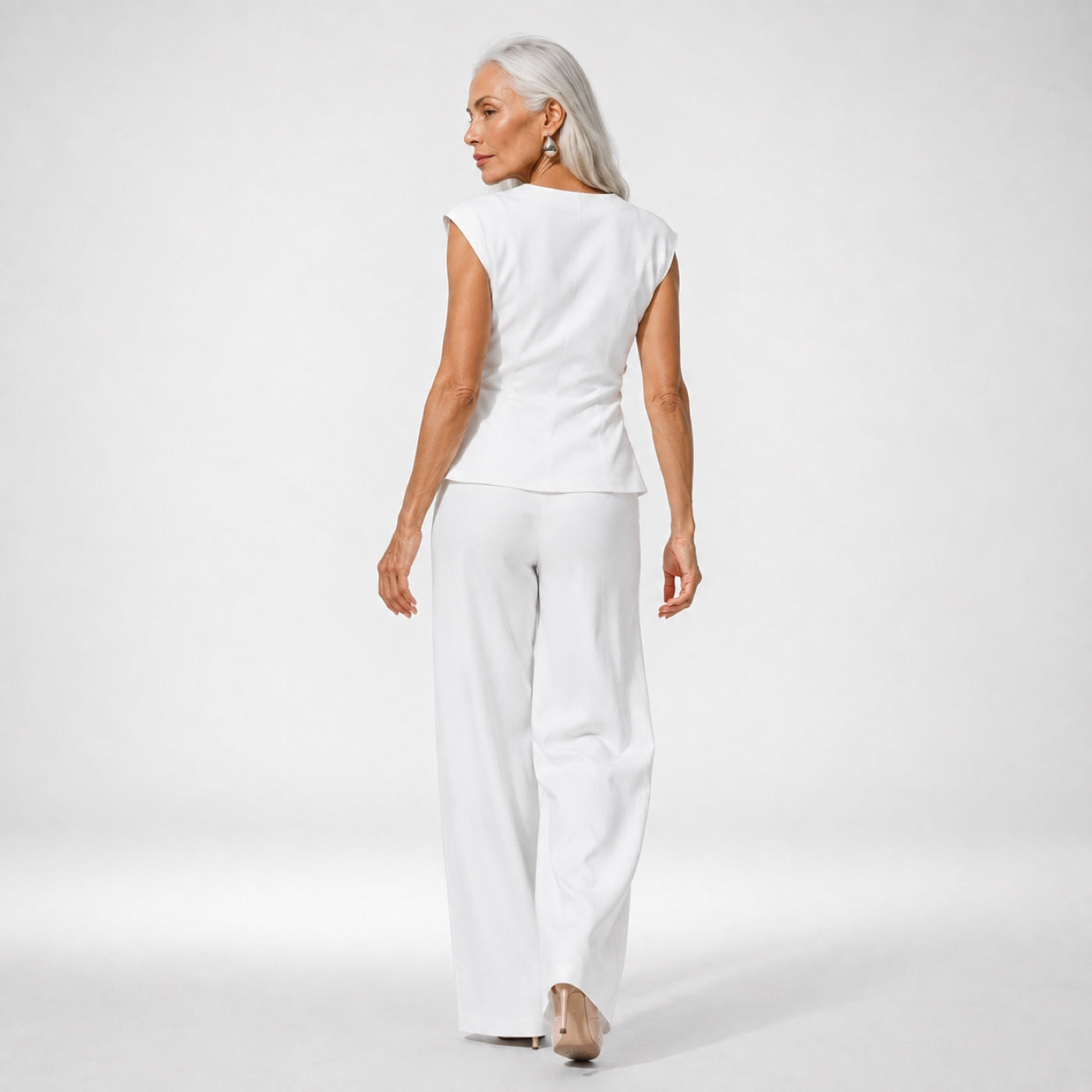 PALMIRA conjunto branco vista traseira