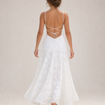 FRANCISA vestido branco em renda — costas na modelo