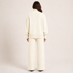 EVELINE conjunto de malha branco — vista traseira