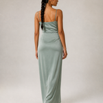 ANYA vestido longo verde - vista traseira