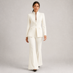 INNA fato feminino branco — vista frontal de corpo inteiro