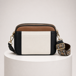 LIA bolsa Tricolor - vista traseira sobre bloco branco