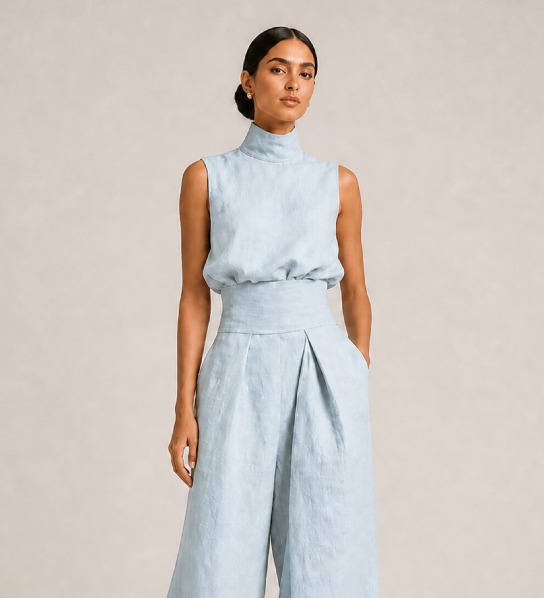 AIDA conjunto azul claro - detalhe