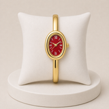 Relógio MARIA dourado e vermelho — imagem principal