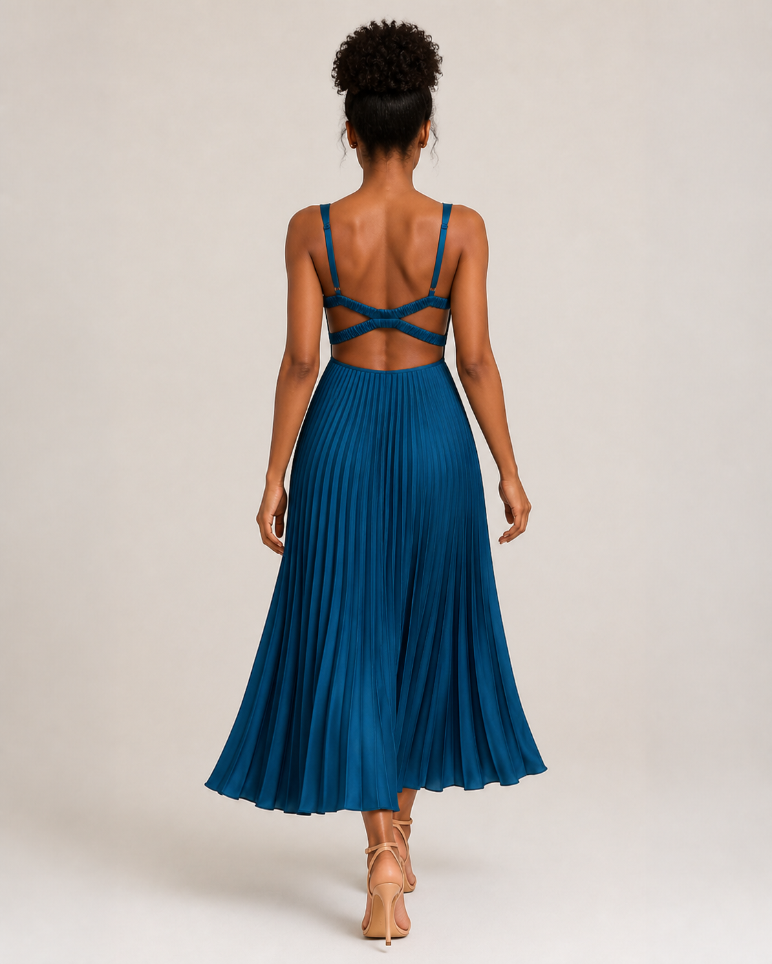 ABY vestido azul - vista traseira