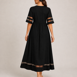 ADELAID vestido preto - vista traseira