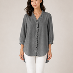 ADELE blusa cinza - detalhe