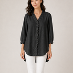 ADELE blusa preta - detalhe