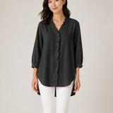 ADELE blusa preta - detalhe