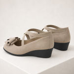 Sapatos AGNES caqui — vista traseira