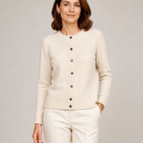 ANNA cardigan bege — vista aproximada