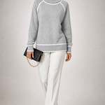Aurora — sweater cinza-claro de gola alta, imagem principal