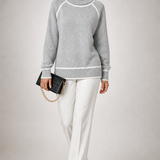 Aurora — sweater cinza-claro de gola alta, imagem principal