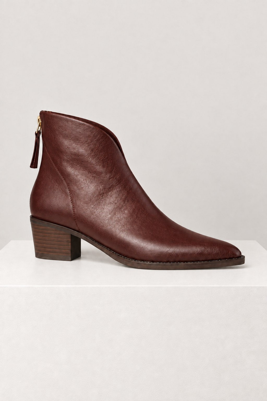 CAMILA — botins castanho, vista lateral