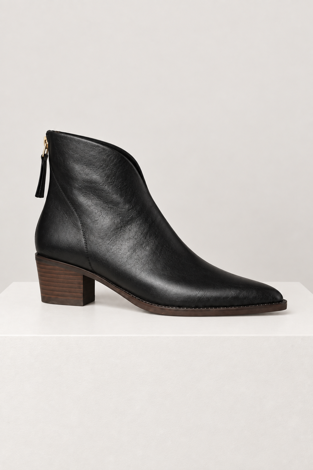 CAMILA — botins preto, vista lateral