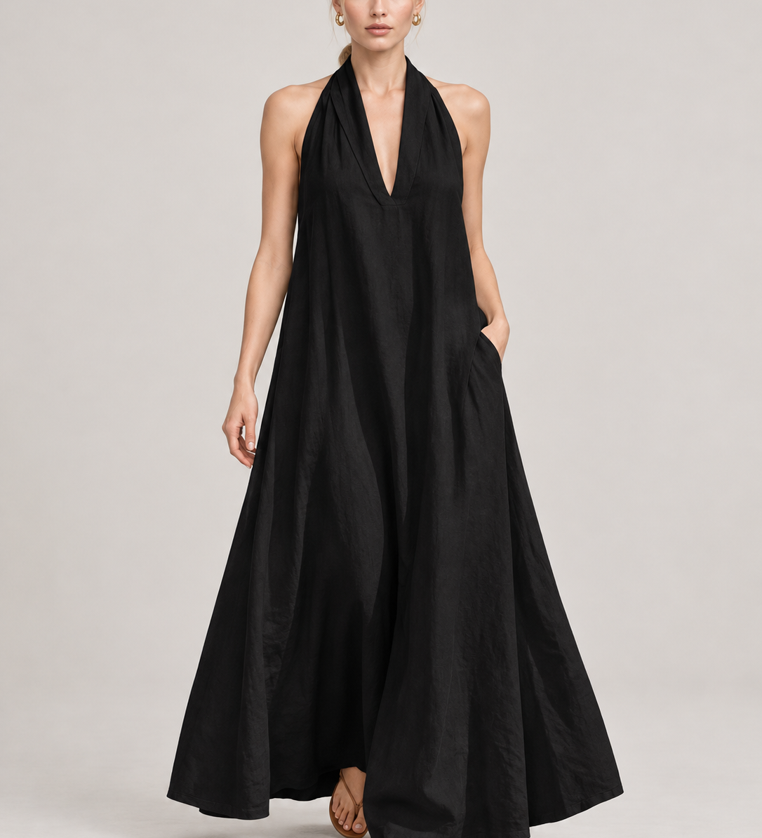 CLARA — preto, com modelo em estúdio