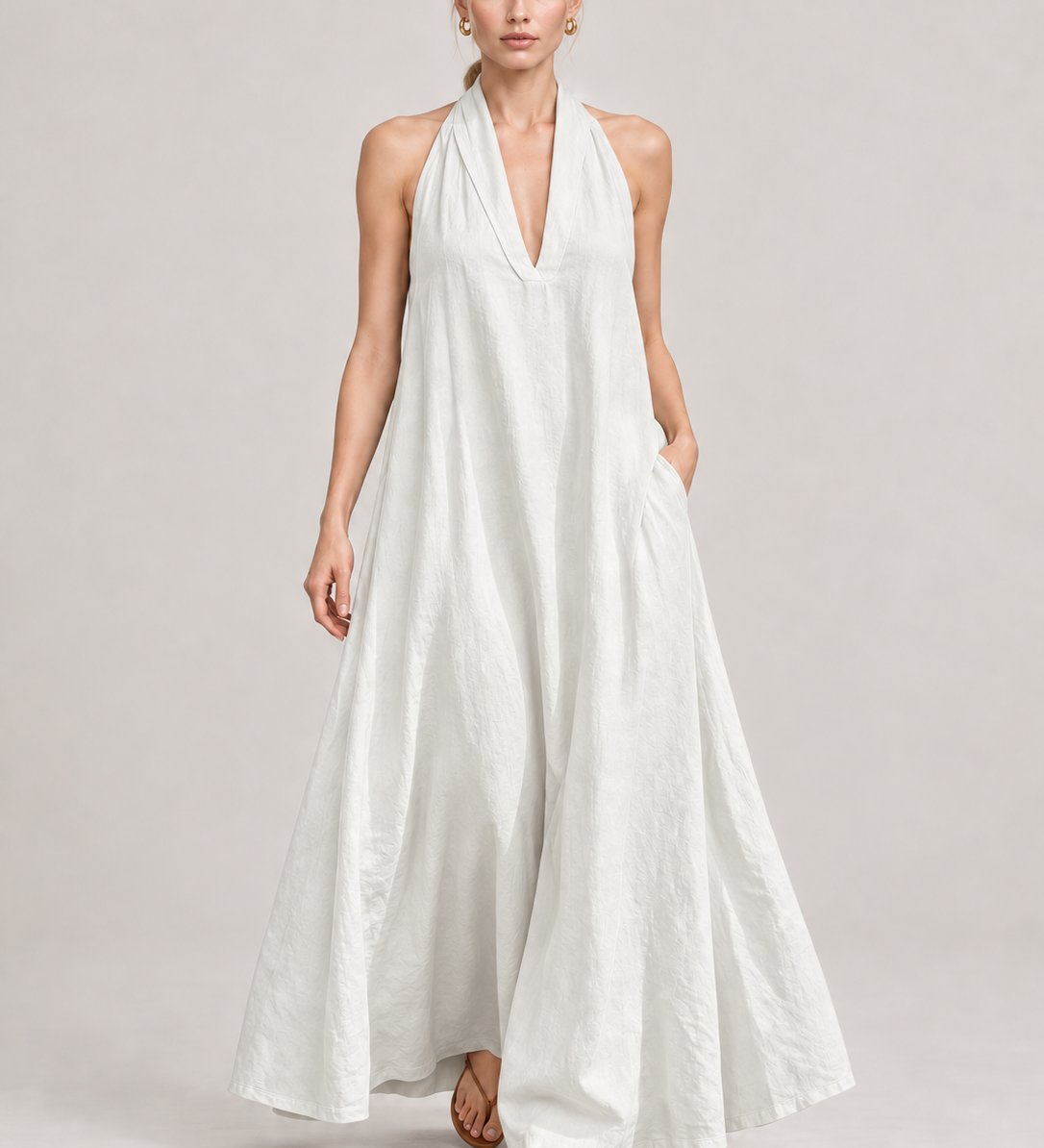 CLARA — branco, com modelo em estúdio