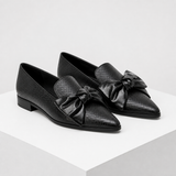 CLAUDIA loafers pretos com laço - vista principal