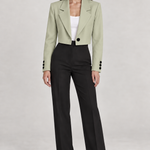 DIORA — blazer curto Verde, vista principal com modelo