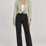 DIORA — blazer curto Verde, vista principal com modelo