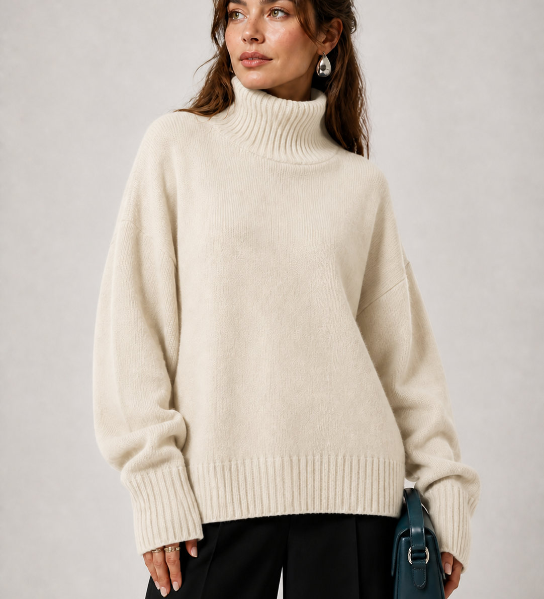 Sweater Elise beige — detalhe aproximado