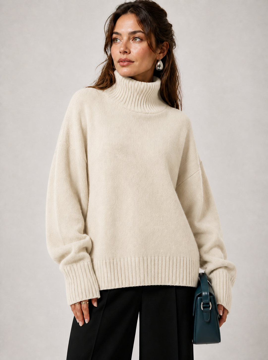 Sweater Elise beige — detalhe aproximado