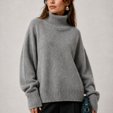 Sweater Elise cinza — detalhe aproximado