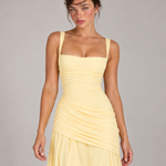 ENIE vestido maxi — amarelo aproximada com modelo