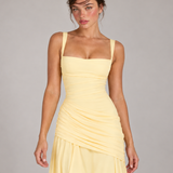 ENIE vestido maxi — amarelo aproximada com modelo