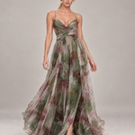 GISELLE vestido longo floral com modelo — 04-verde-principal
