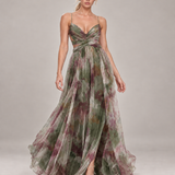 GISELLE vestido longo floral com modelo — 04-verde-principal