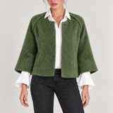 JACINTA — casaco Verde, vista aproximada com modelo
