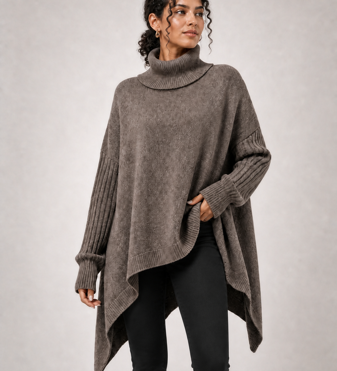 LAILA sweater oversized castanho - imagem aproximada