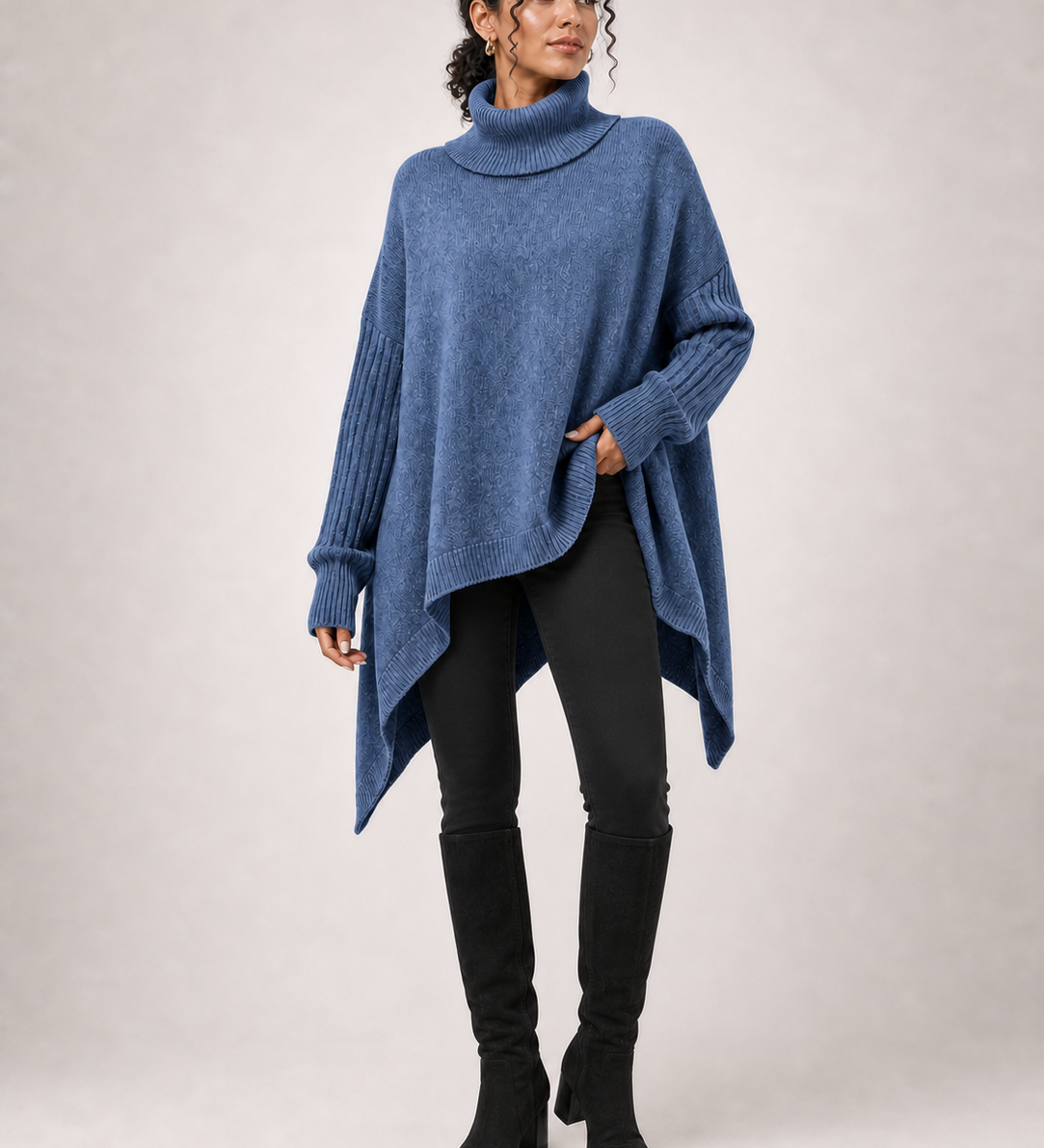 LAILA sweater oversized azul - imagem aproximada