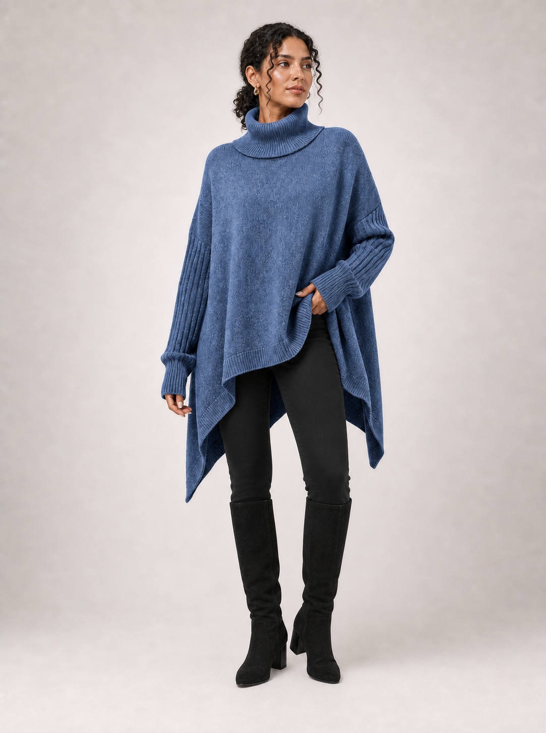 LAILA sweater oversized azul - imagem aproximada