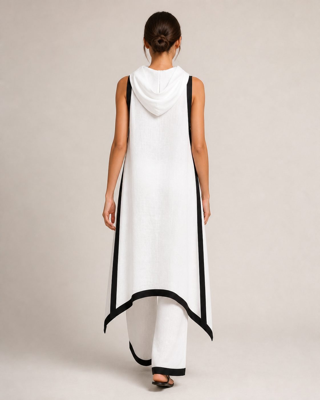 MADALENA conjunto branco — modelo de costas