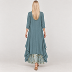 MAR — conjunto azul, vista traseira com modelo