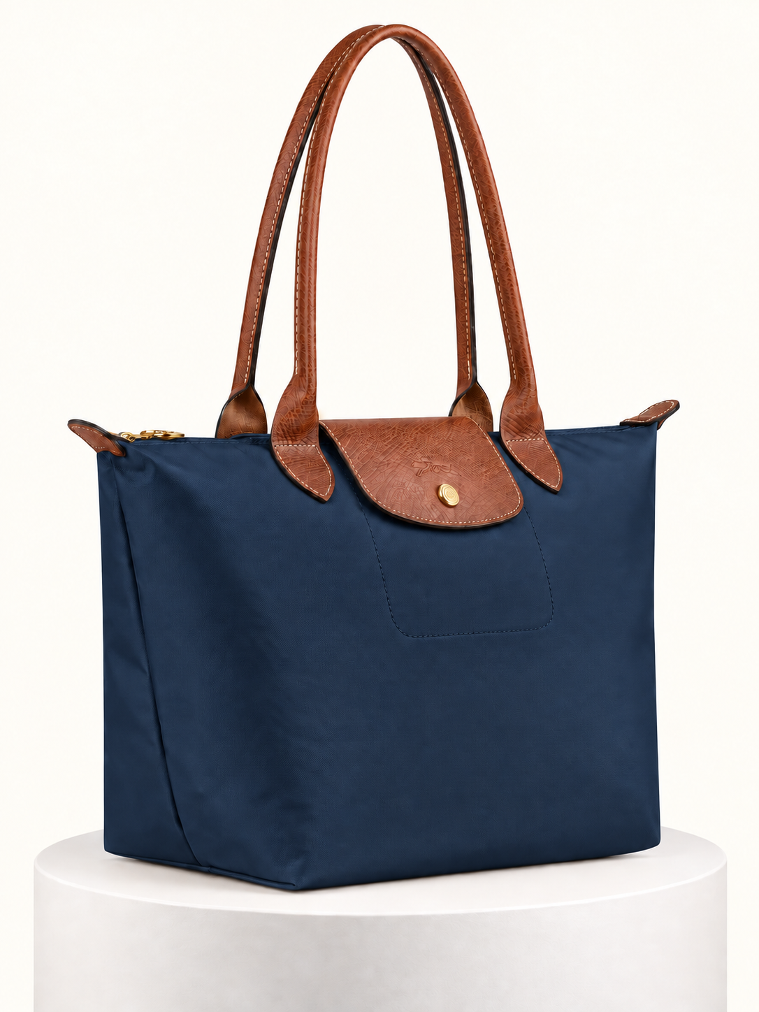 PLIAGE — azul, vista frontal, fundo branco marfim