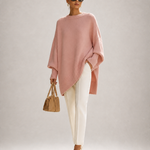 ROSA malha oversized rosa — imagem principal de corpo inteiro