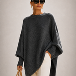 ROSA malha oversized cinza-escuro — imagem aproximada